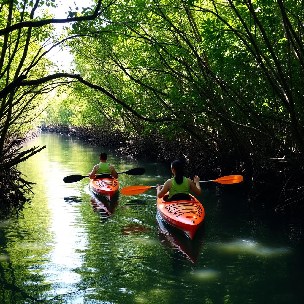 Mangrove tunnel kayaking